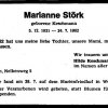 Keschmann Marianne 1931-1982 Todesanzeige